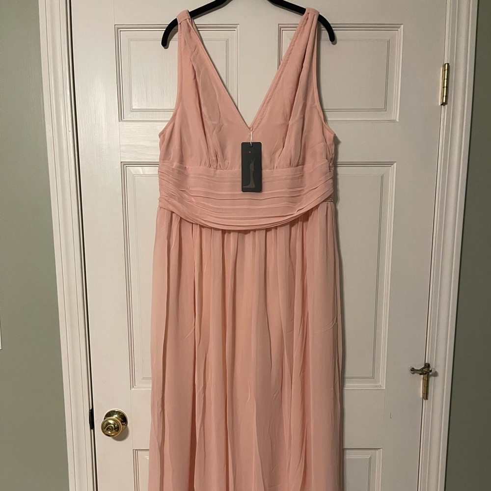 [nwt] Ever Pretty Sleeveless V-Neck Plain Maxi Chiffon Bridesmaid Dress